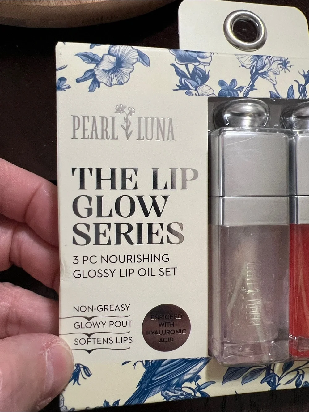 New The Lip Glow Series — 3-Pack Glossy Lip Oil Set (White, Pink, Coral